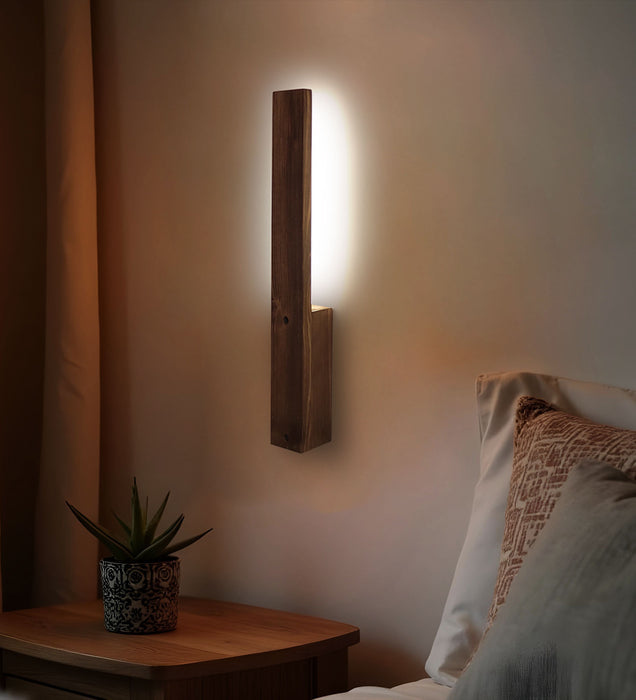 Slimline Brown Wooden Led Wall Light & Wall Lamp Shades for Home Decor