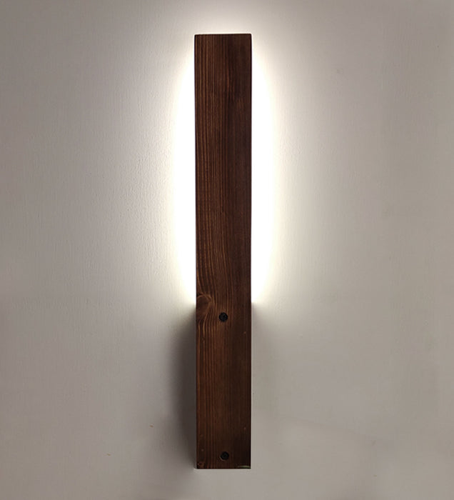 Slimline Brown Wooden Led Wall Light & Wall Lamp Shades for Home Decor