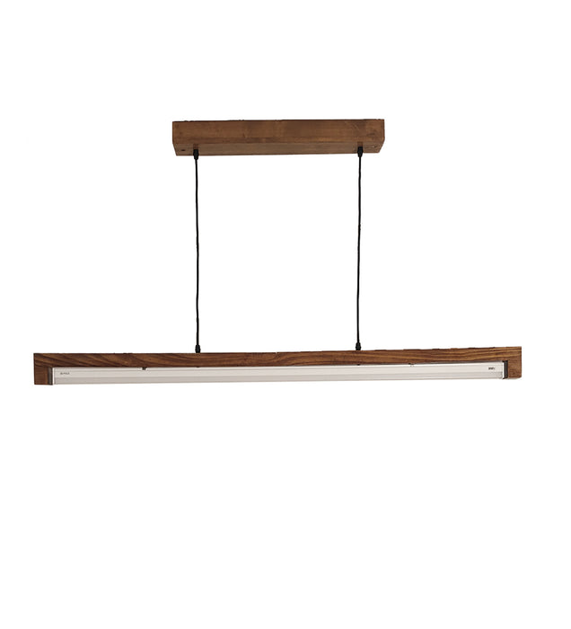 Slimline Brown Baton Led Hanging Lamp | Pendant Light for Living Room Decor