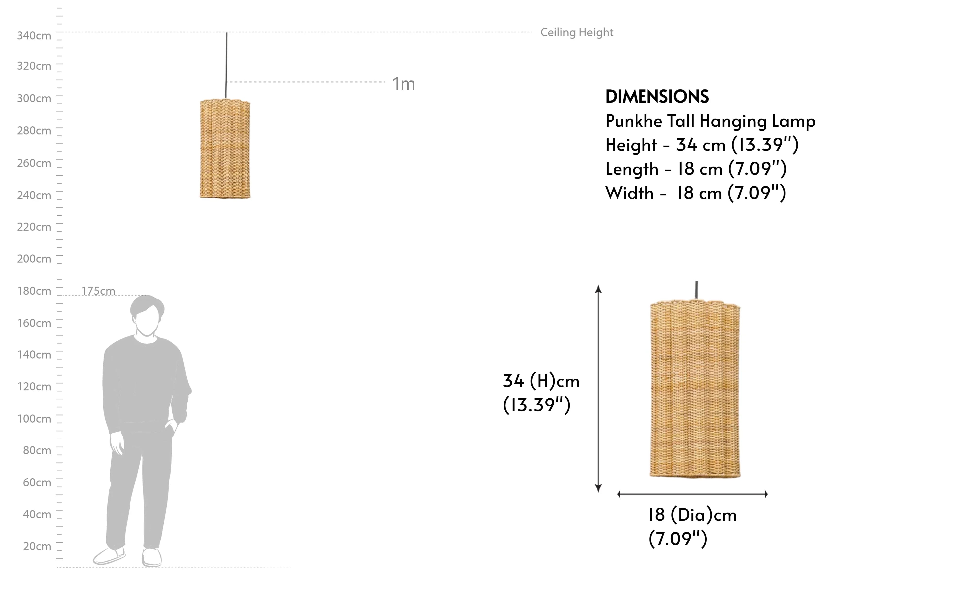 Punkhe Tall Hanging Lamp