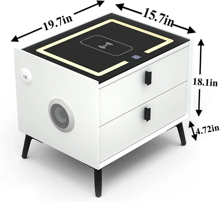 Smart Bedside Table with speaker and charger