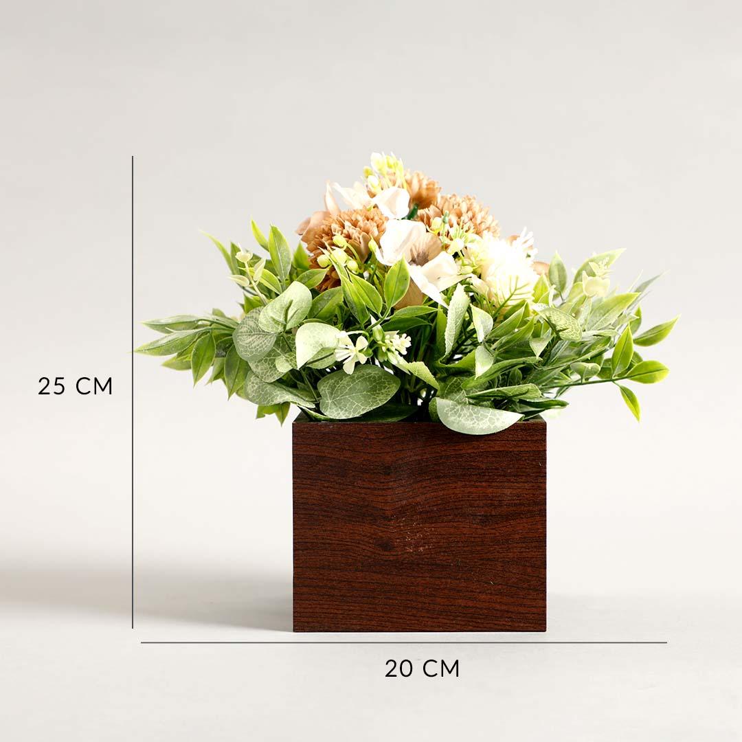 Peafowl Multi Potted Plant | Plastic, Fabric MDF