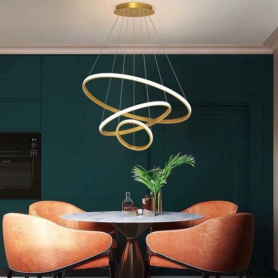 Modern Spiral LED Chandelier Light for Living Room | 3 Color Changing Acrylic Ceiling Hanging Light | Luxury Pendant Light for Home Decor