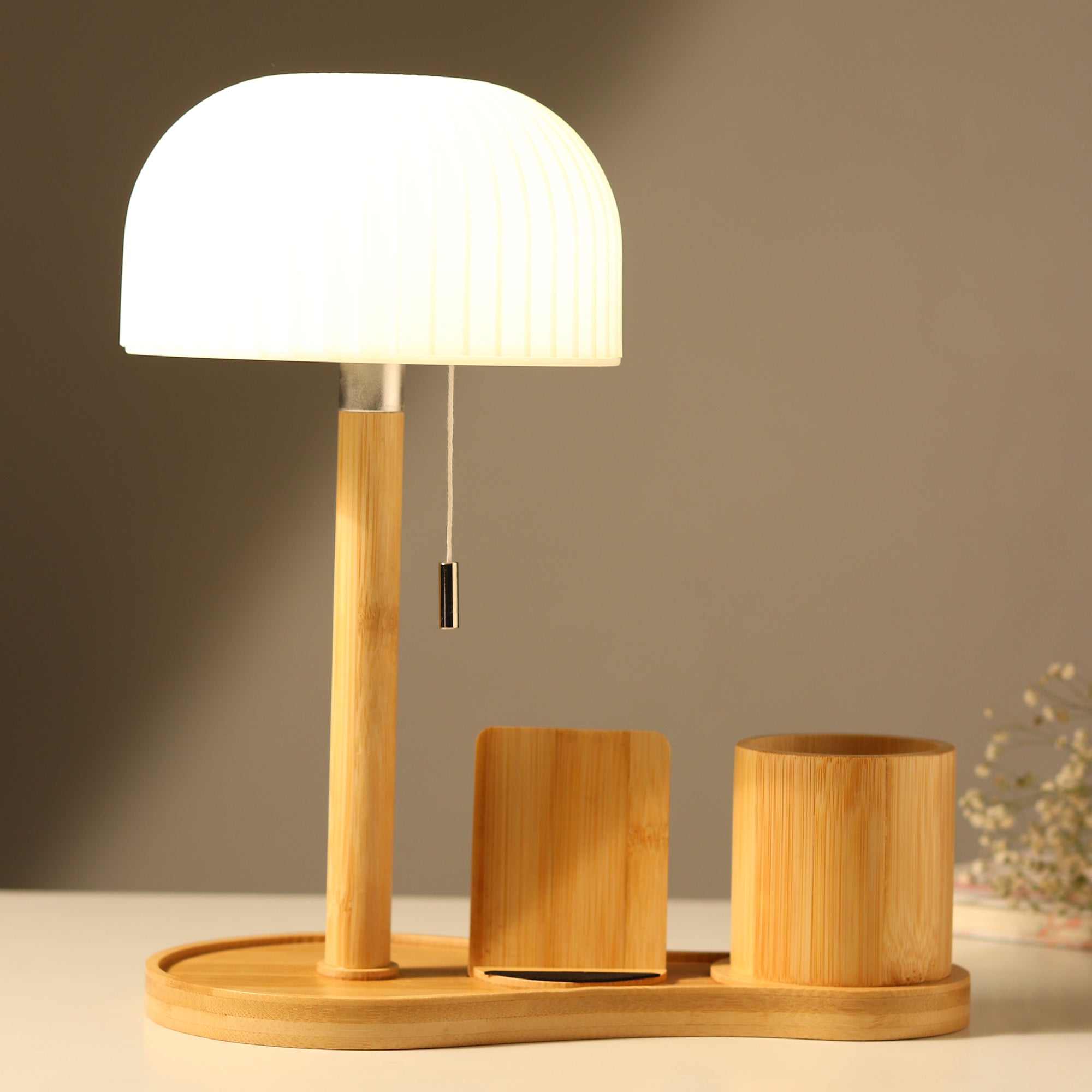 Mush Wood Study Lamp | Polypropylene & Bamboo