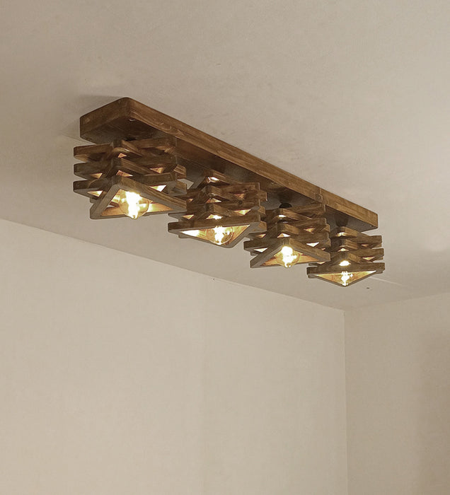 Star Brown Wooden Ceiling Light | Decorative Ceiling Lamps