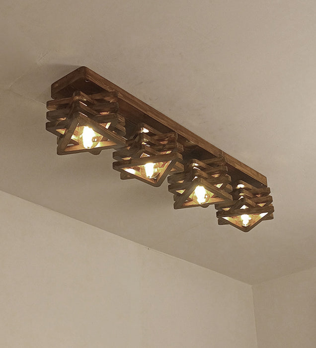 Star Brown Wooden Ceiling Light | Decorative Ceiling Lamps