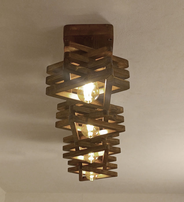 Star Brown Wooden Ceiling Light | Decorative Ceiling Lamps