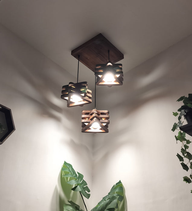 Star Brown Cluster Hanging Light for Dining Room | Pedant Ceiling Lamp