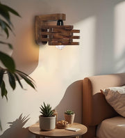 Star Brown Wooden Wall Light | Decorative Lamps for Home