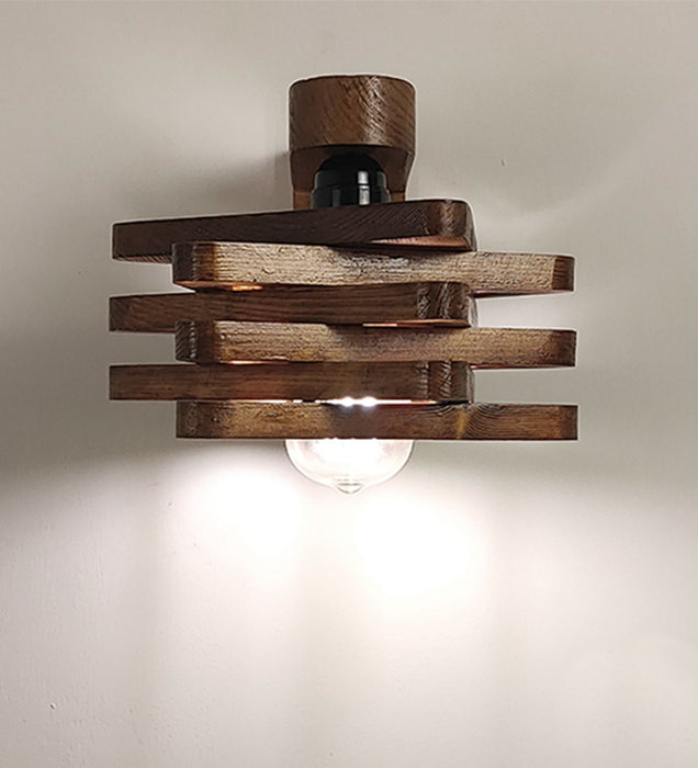 Star Brown Wooden Wall Light | Decorative Lamps for Home