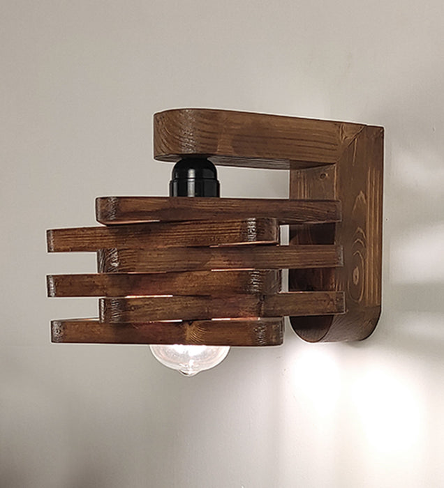 Star Brown Wooden Wall Light | Decorative Lamps for Home