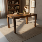Wooden Study & Office Table | Premium Acacia Wood Work Desk | Dining Table (4 & 6 Seater Options)
