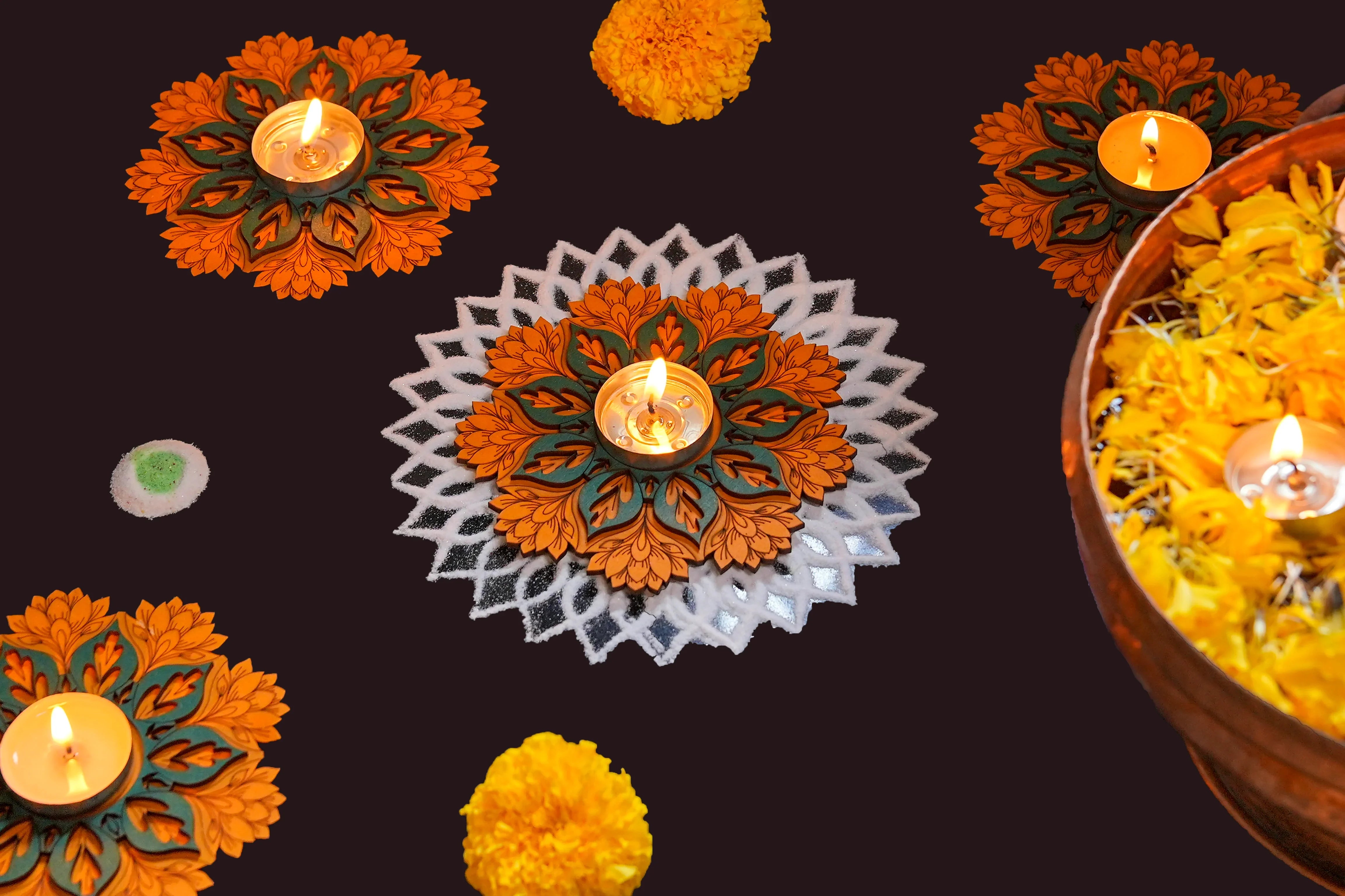 Kamala Tealights for Home Decor | Decorative Candle Holder - BUY 1 GET 1 FREE