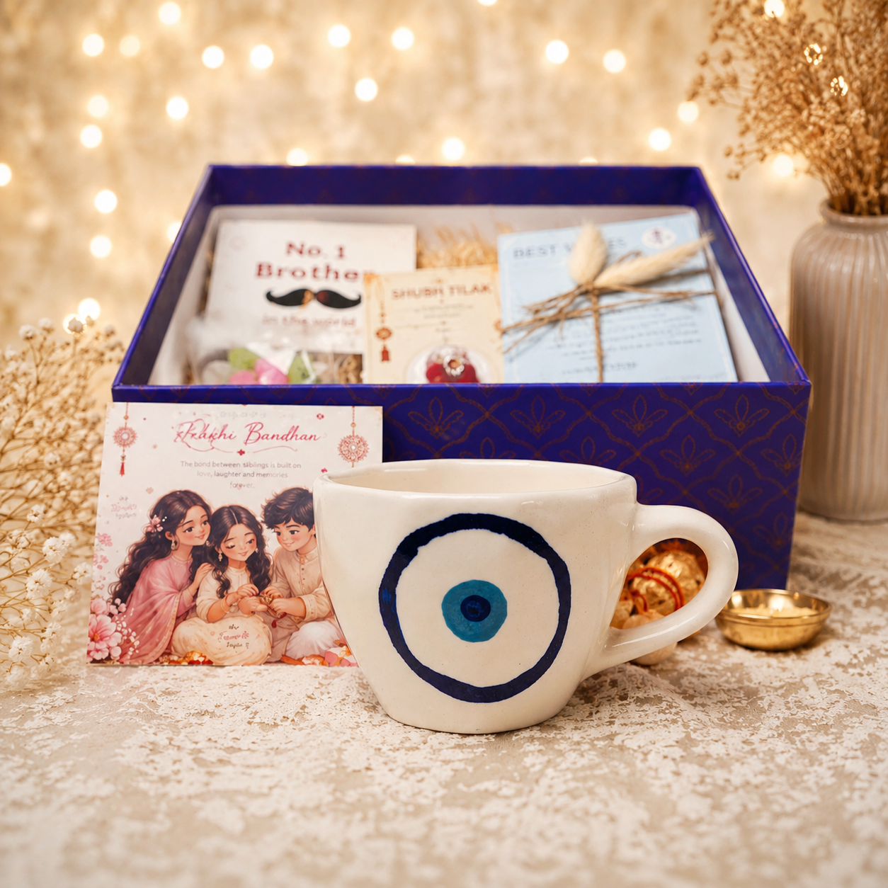 Evil Eye Blessings Rakhi Hamper