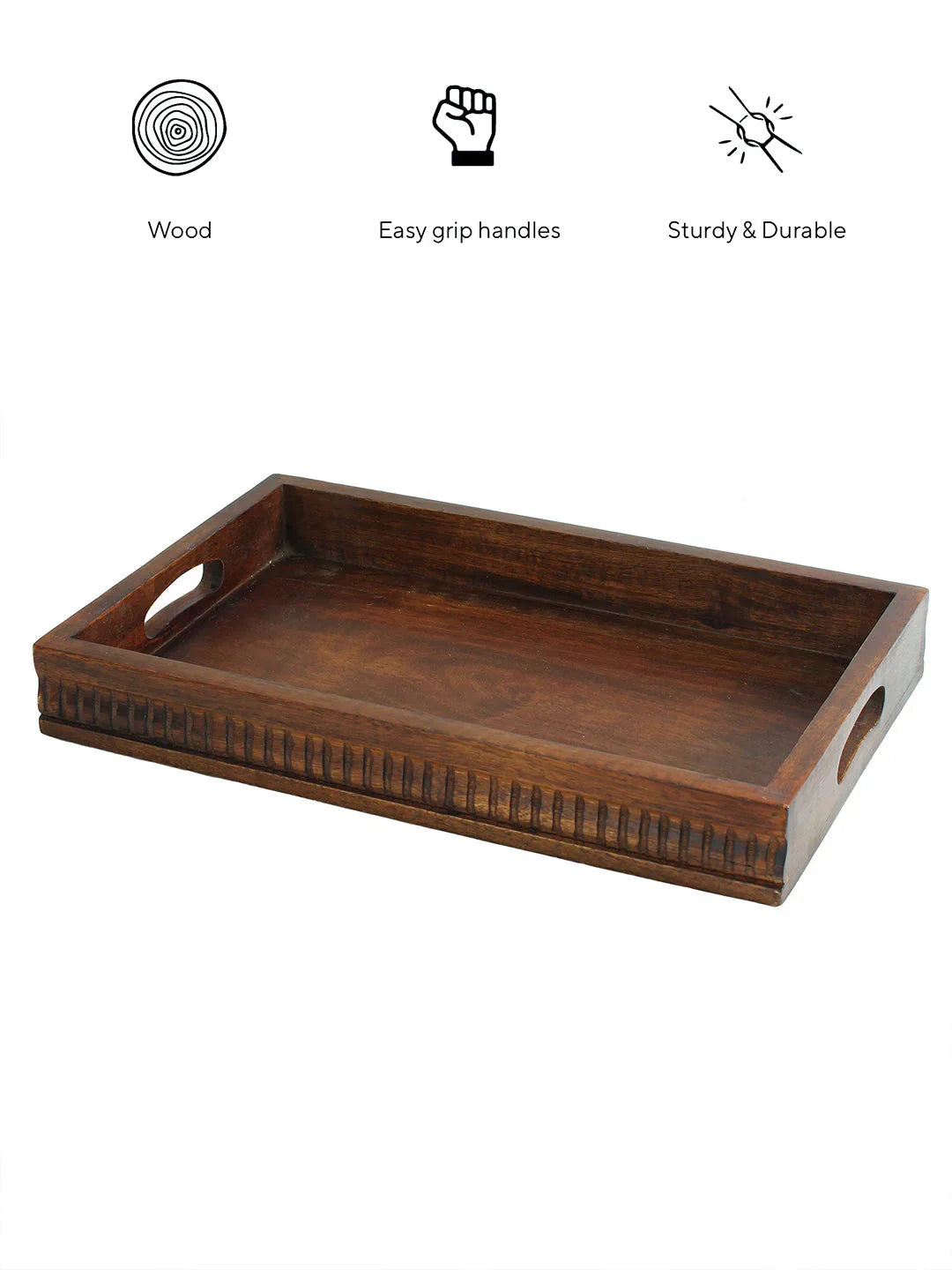 Kavar Tray In Brown Colour