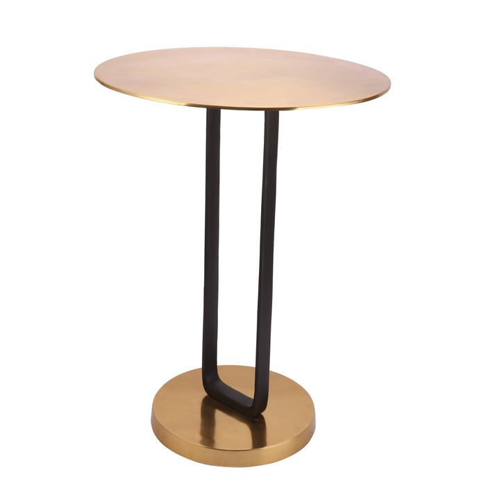 Irwin's Table by De Maison Decor Black Top & Base with Stand