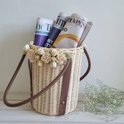 Wreath-Leathered Daisy Basket