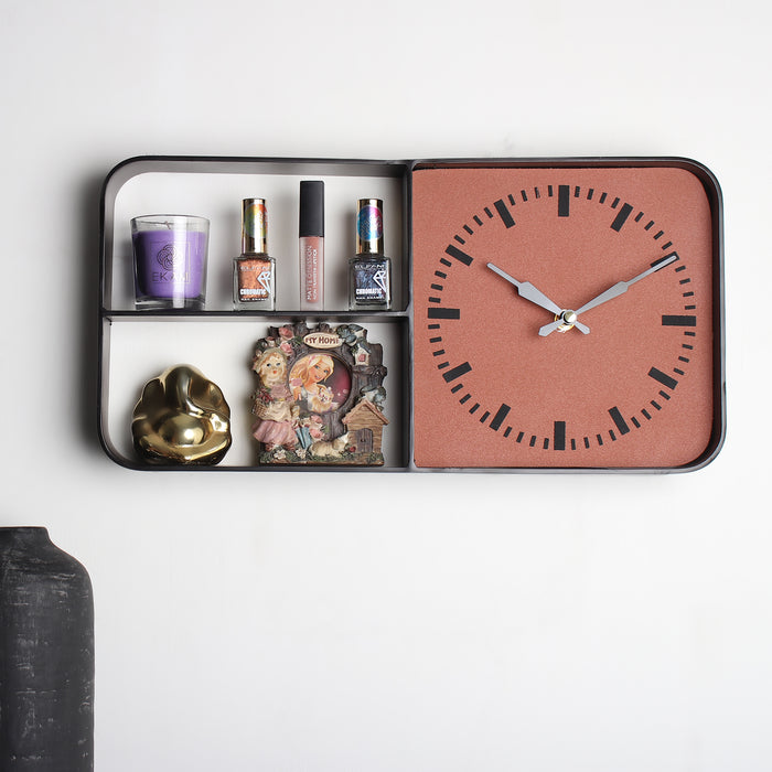 Timekeeper Shelves Wall Clock