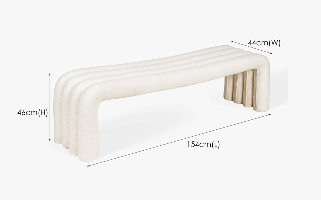 Kaba Upholstered Bench | Sofa Bench for Living Room