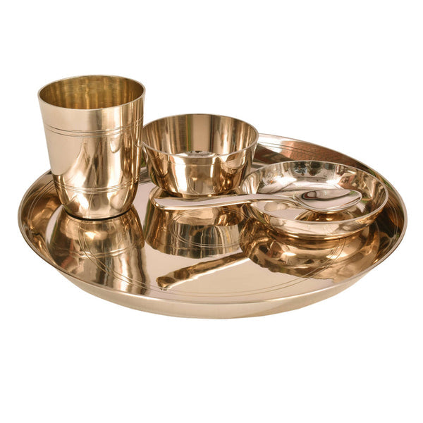 Kansa Thali Set for Dinning Table | Bronze Dinner Plate