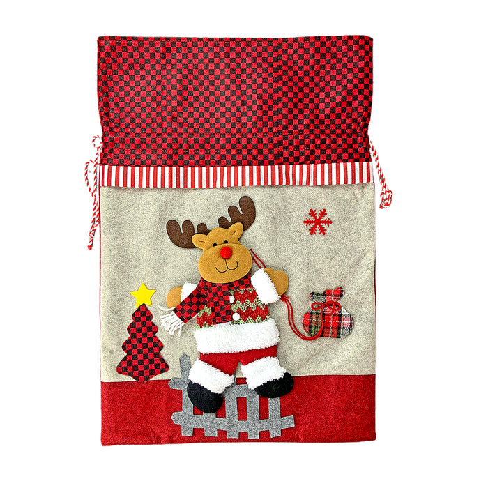 Knitted Christmas Sack for Christmas Gifts and Home Décor