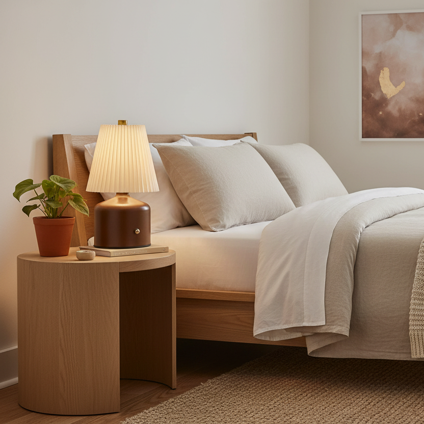 Dora Cordless Table Lamp for Living Room & Bedroom | Touch Sensor Portable Desk Lamp with USB Charging