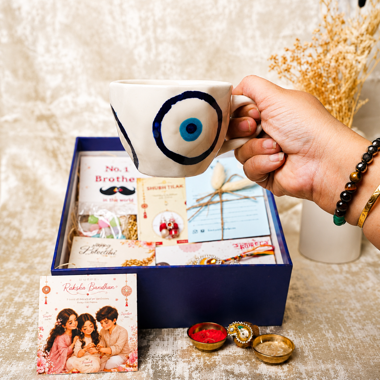 Evil Eye Blessings Rakhi Hamper