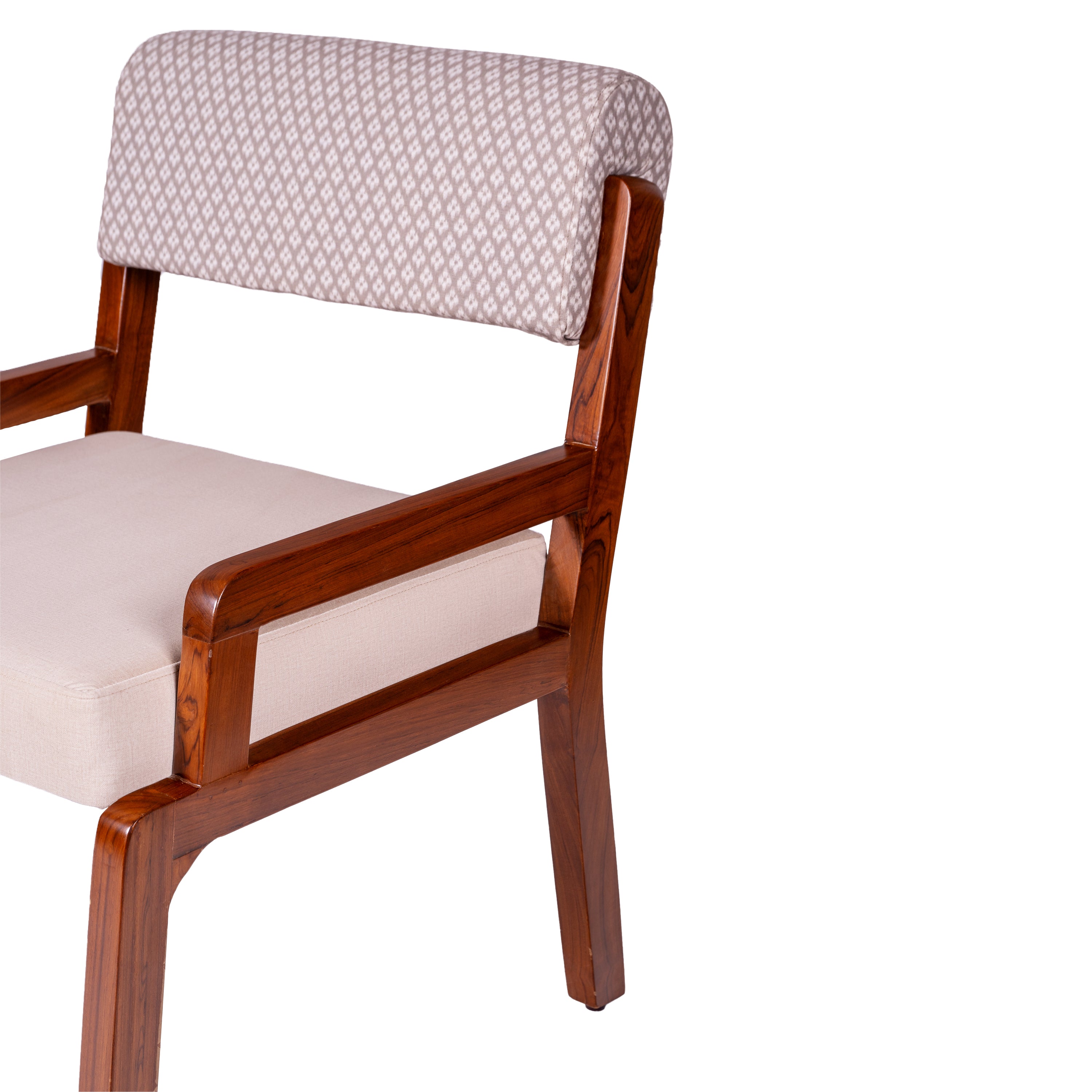 Zyra Upholstered Teak Wood Dining Chair