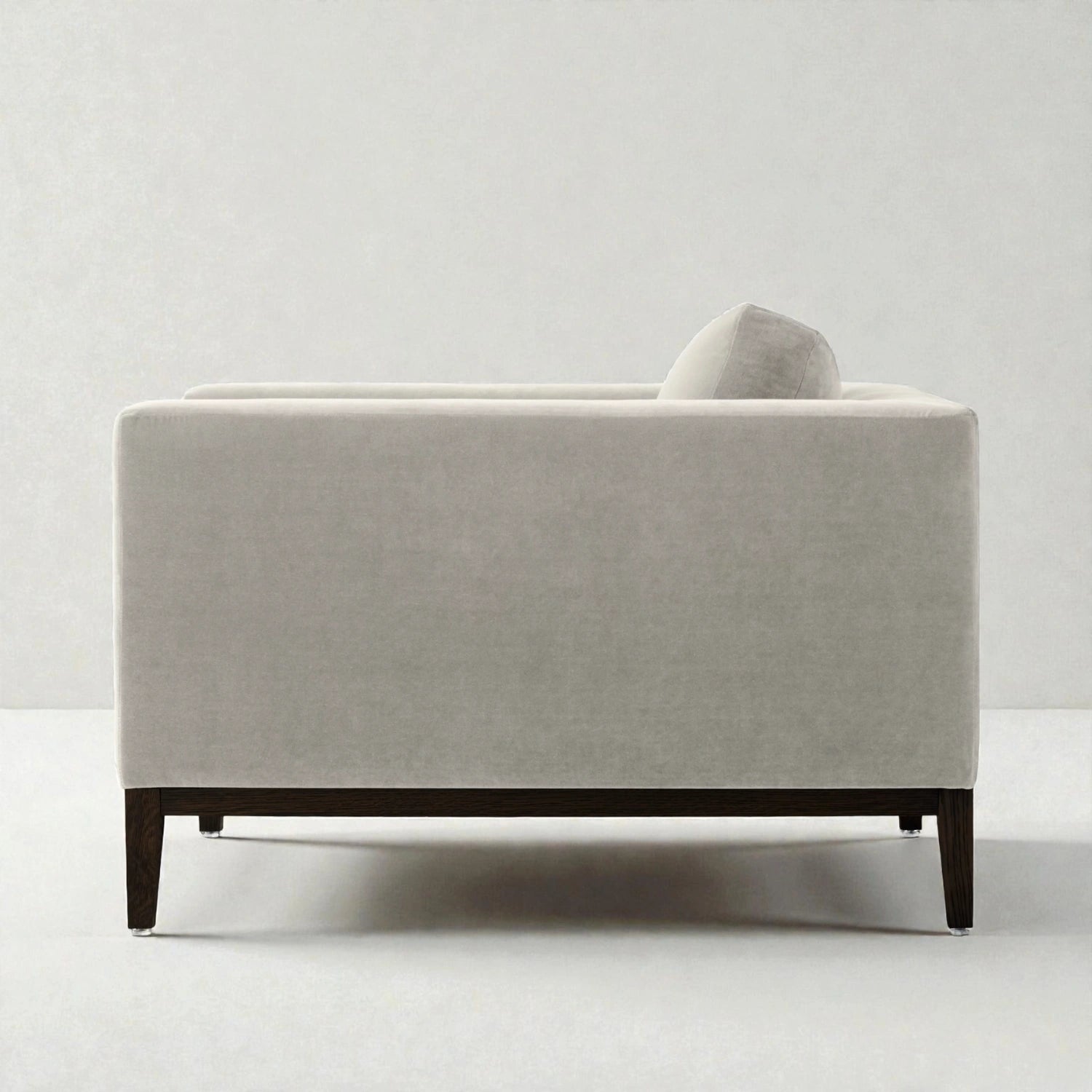 Inaca Solid Ash Wood & Fabric Upholstery Armchair