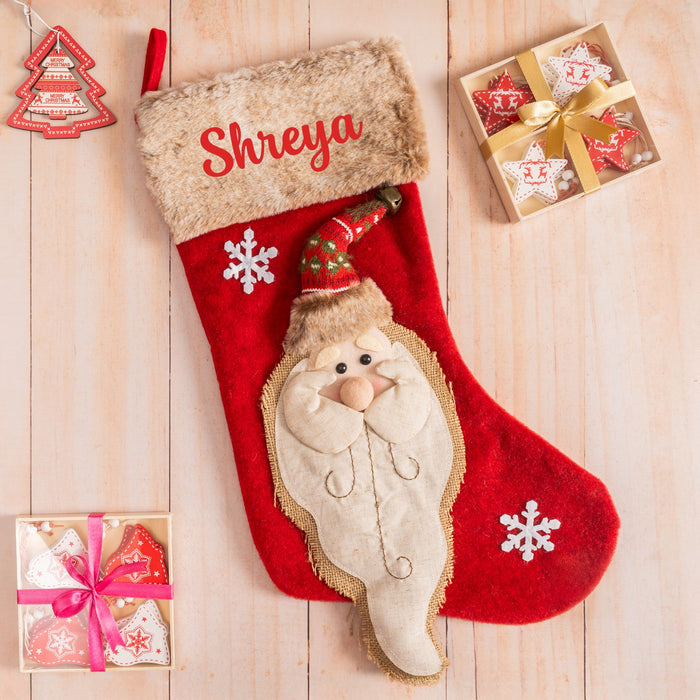 Personalized Snowman Stocking | Custom Holiday Decor Sock