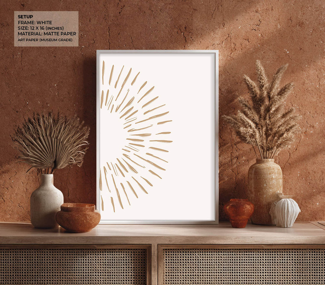 Burst White Wall Painting