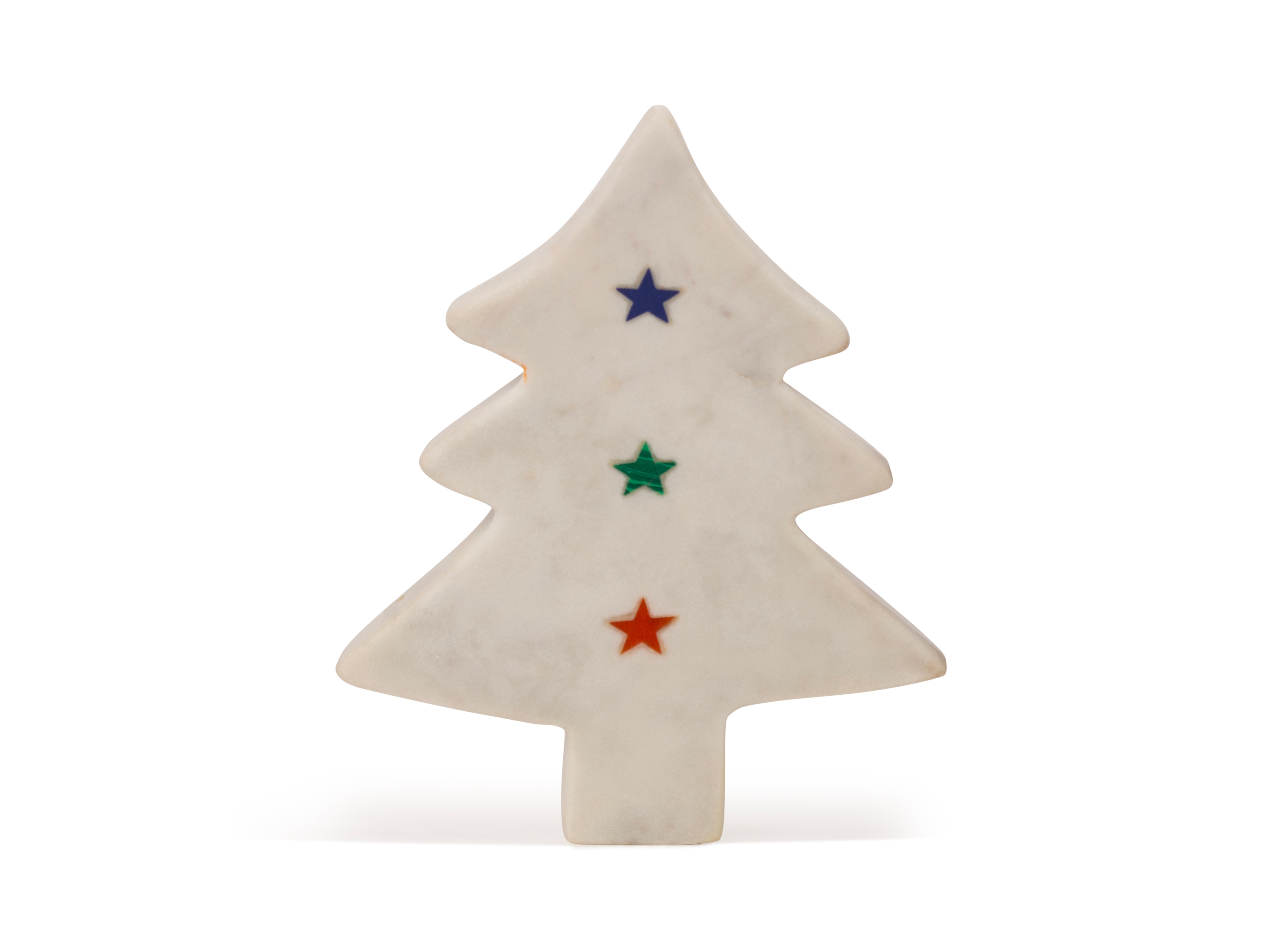 Christmas Tree Shaped Marble Coaster