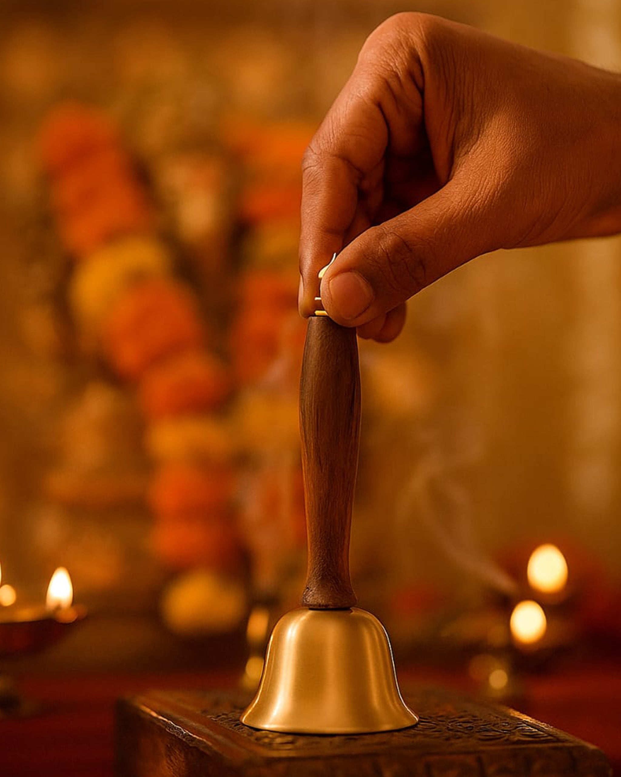 Bell_D2 | Casted Brass And Wood