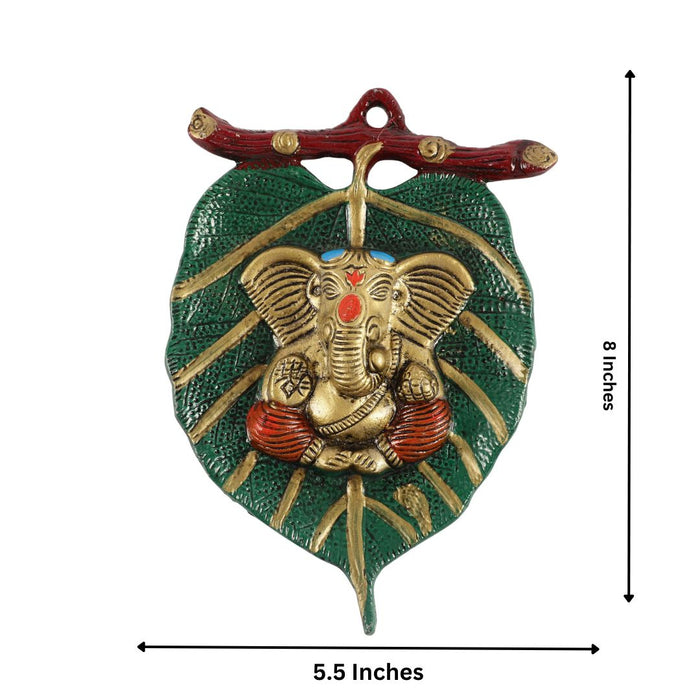 Green Lord Ganesh Wall Hanging