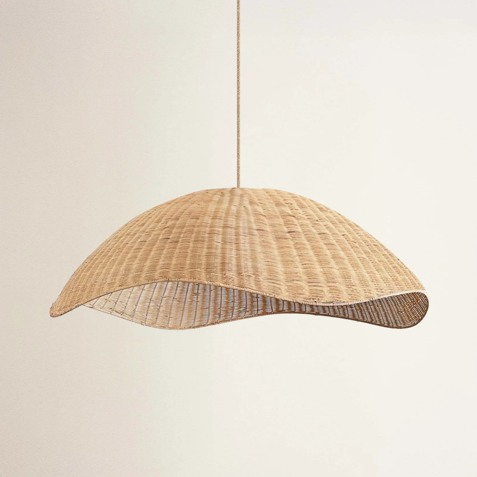 Wavy Rattan Pendant