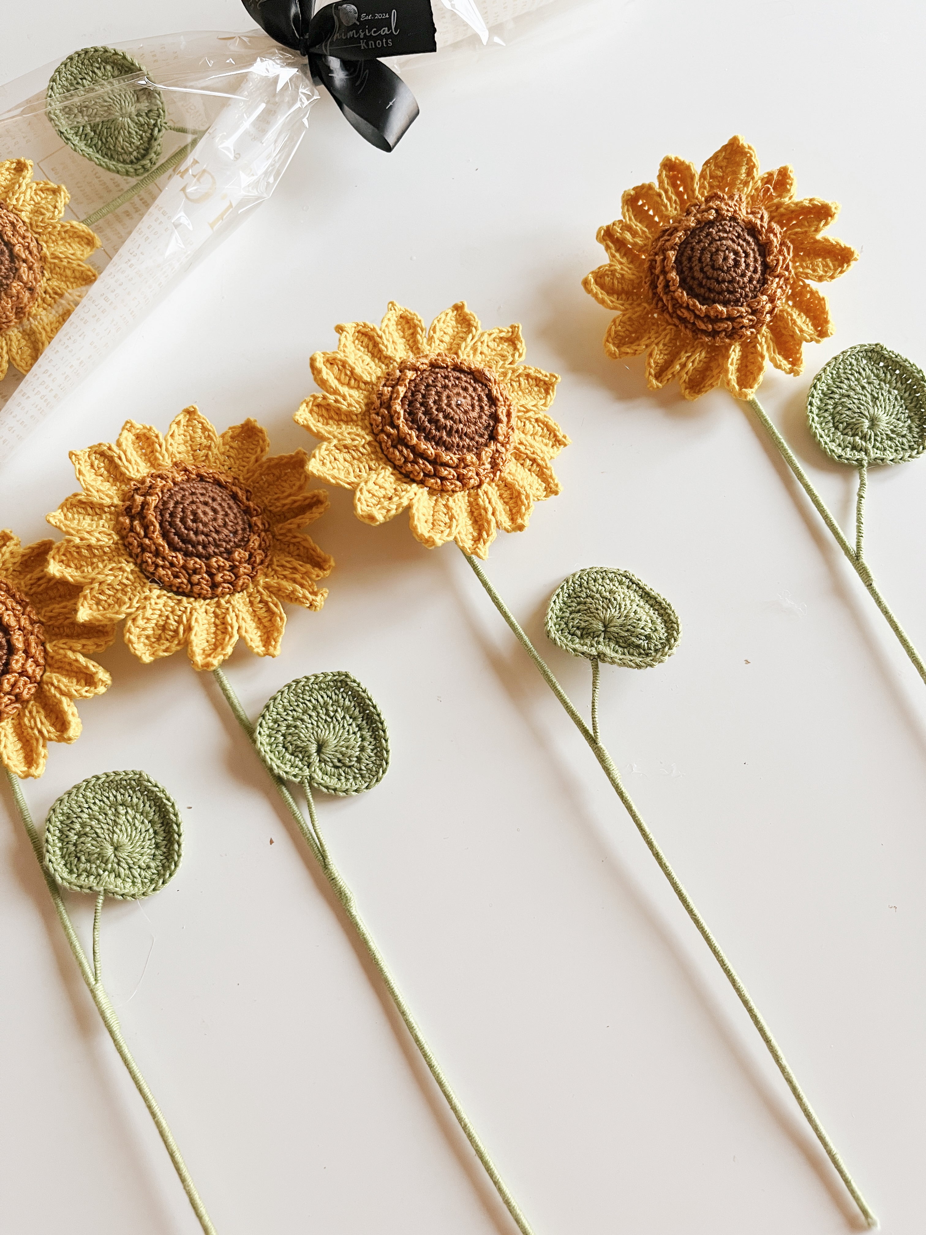 Crochet Mini Sunflower - Mustard