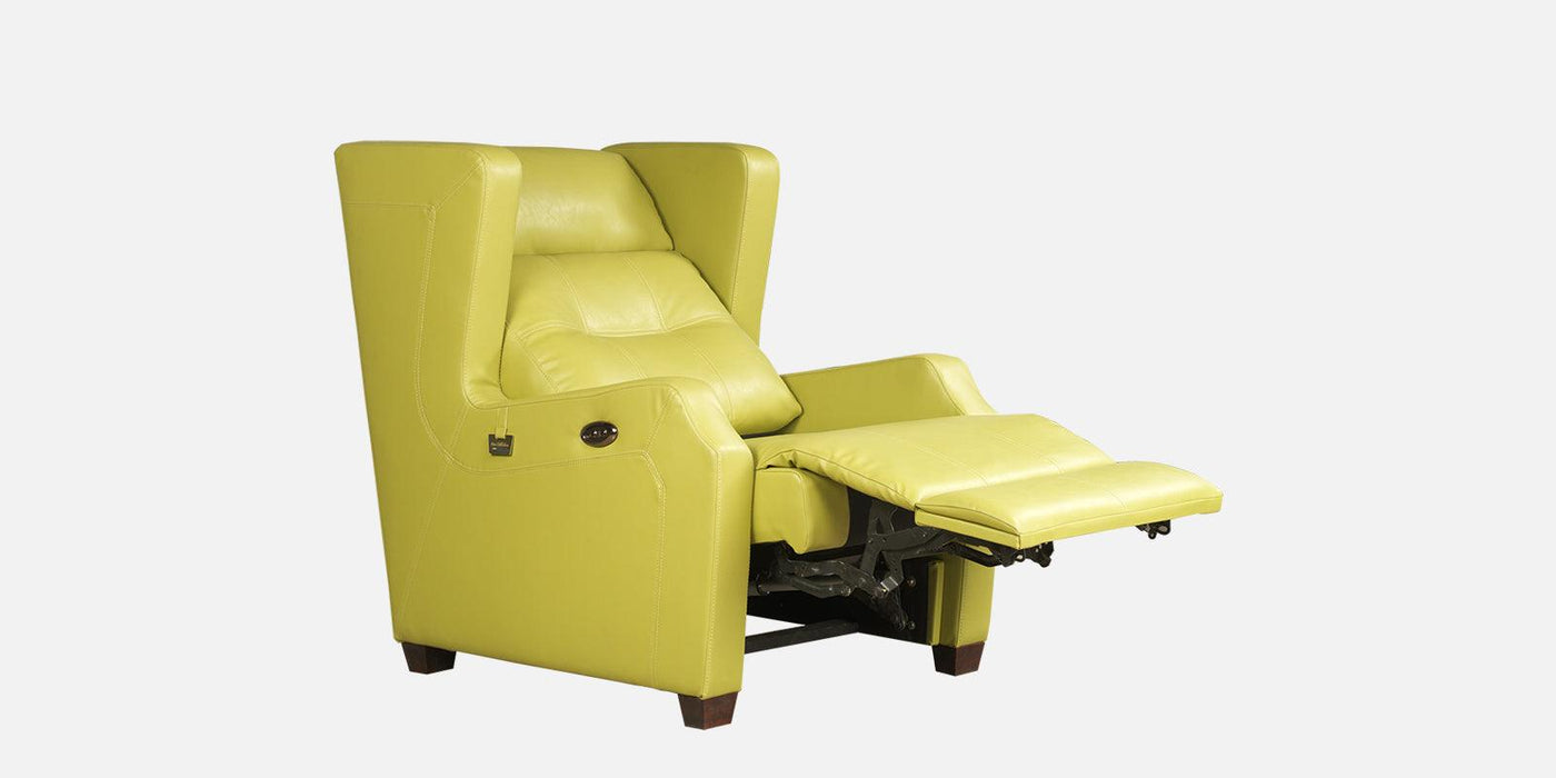 Athen Motorized Recliner Anti Scratch Faux leather High tech Modern design Sofa in Lime green Colour