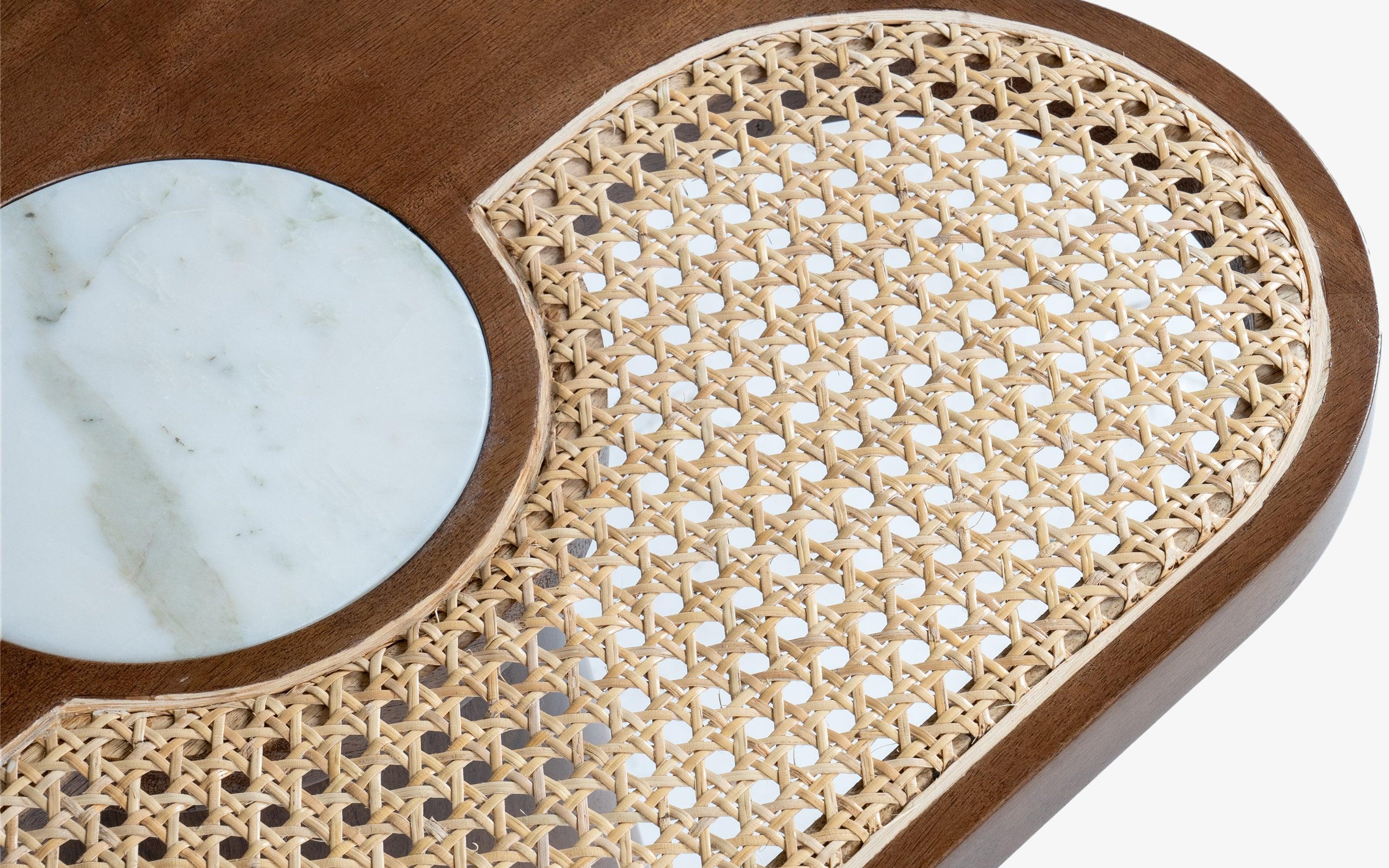 Daisy Accent Side Table for Living Room | Mango Wood End Table