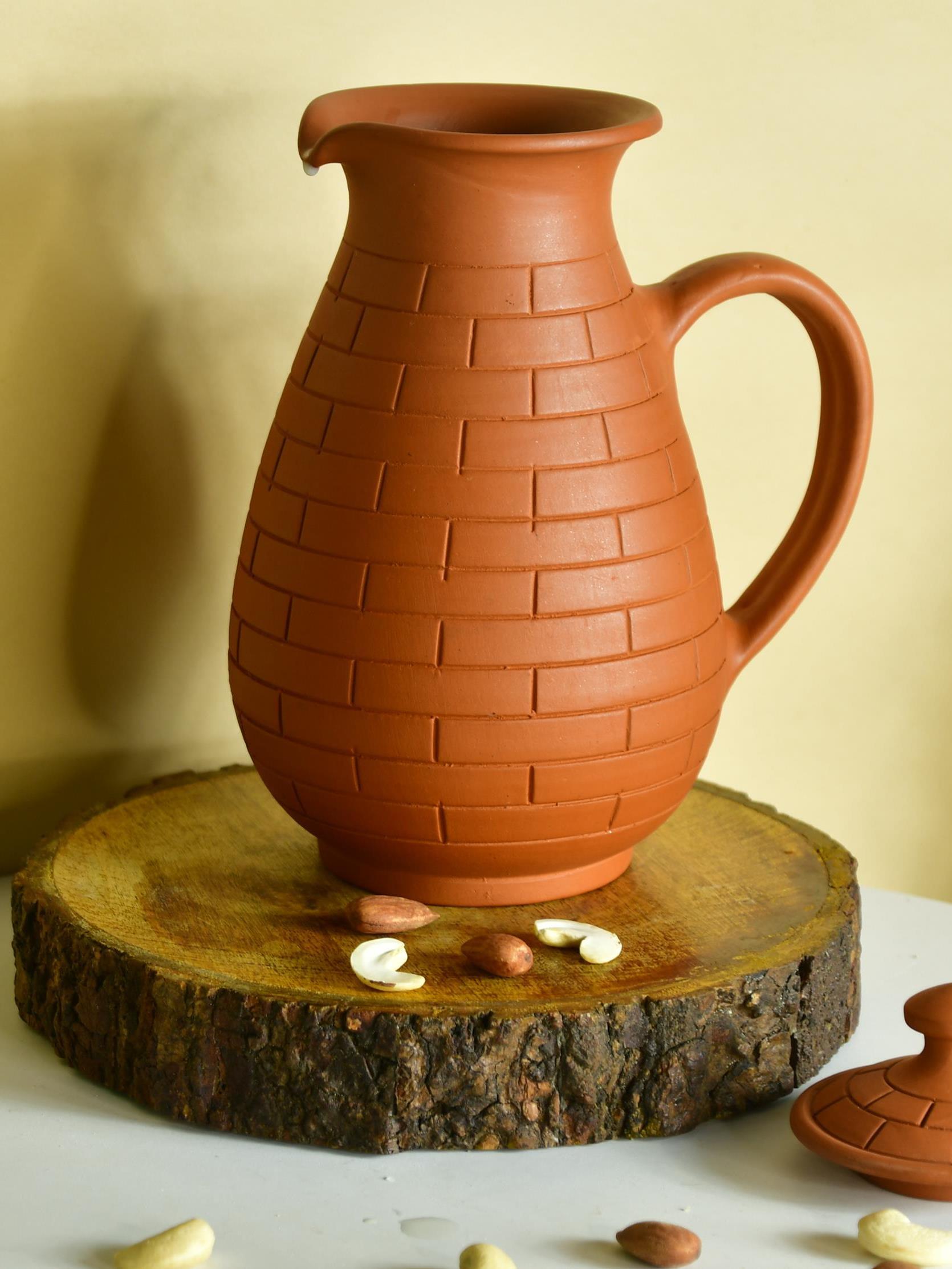 Premium Large Terracotta Jug For Water And Drinks