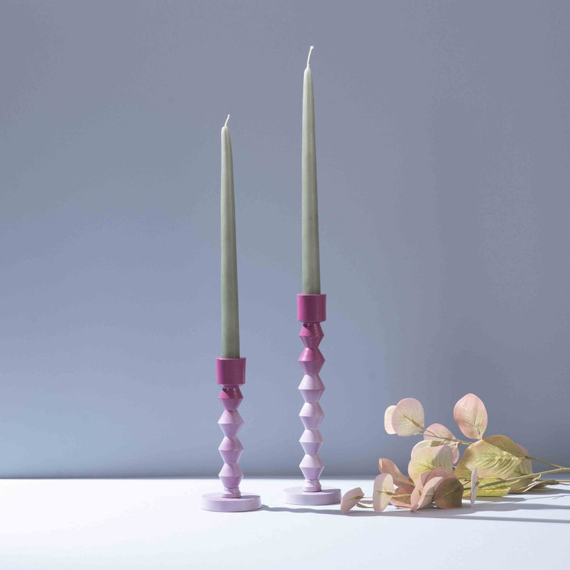 Ombre Prism Aluminum Candle Stands