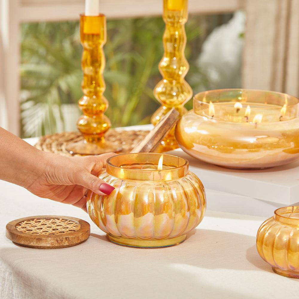 Boho Lustre Lid Jar Candle