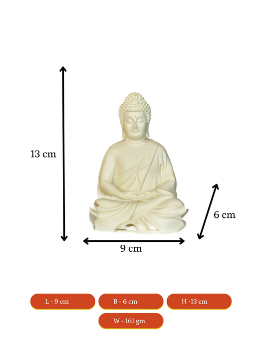 White Resin Buddha