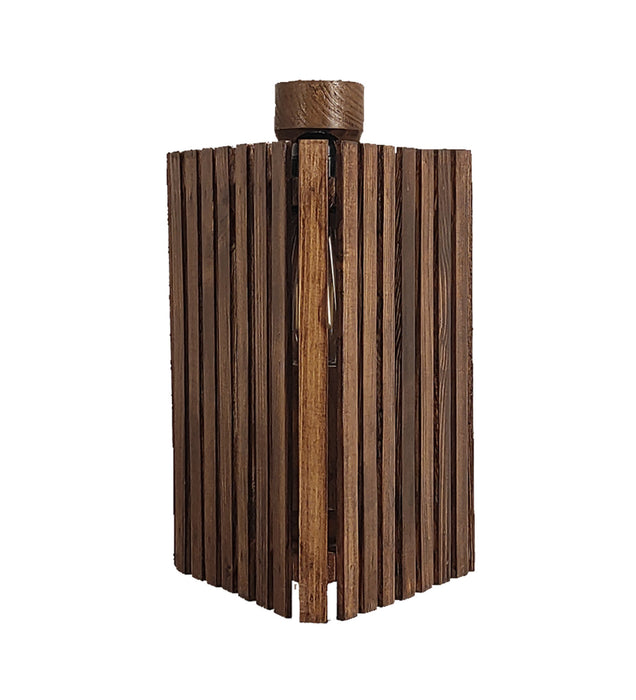 Trikona Wall Light | Elegant Brown Wooden Wall Light for Living Room | Hanging Lamp