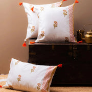 Whispers of Chanderi Collection - Floral Elegance Chanderi Silk Cushion Covers
