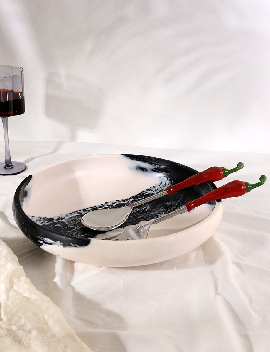 Yin Yang Salad Server Duo