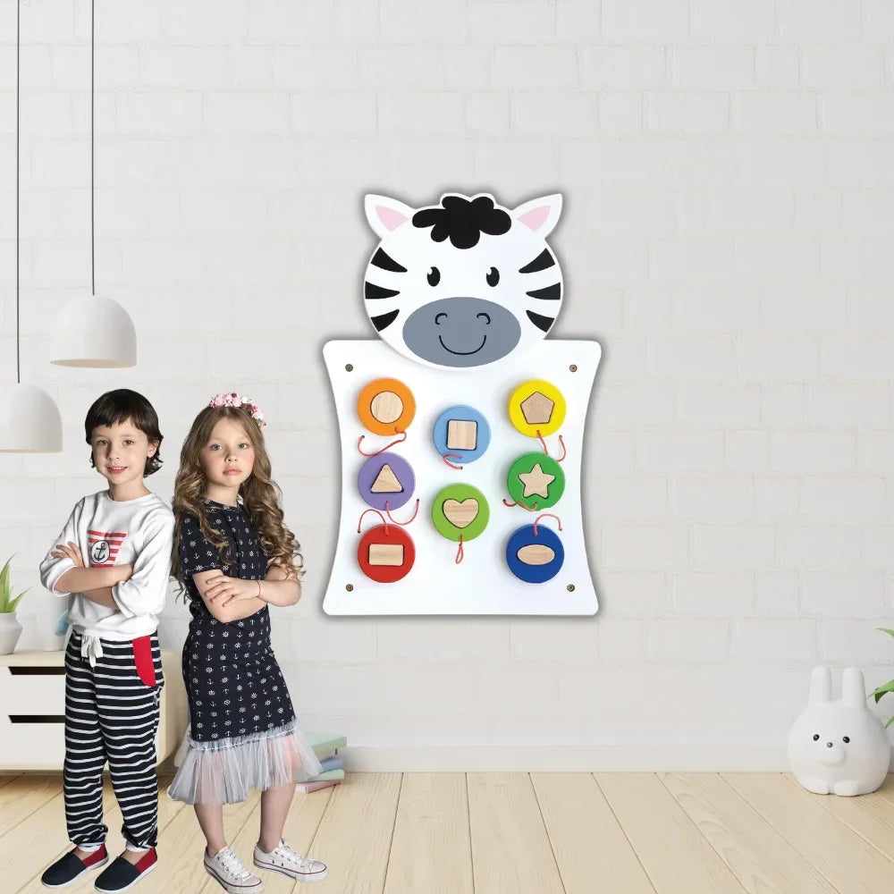 Spark & Wow Zebra Play Board and Activity Centre Wall Mounted Toy