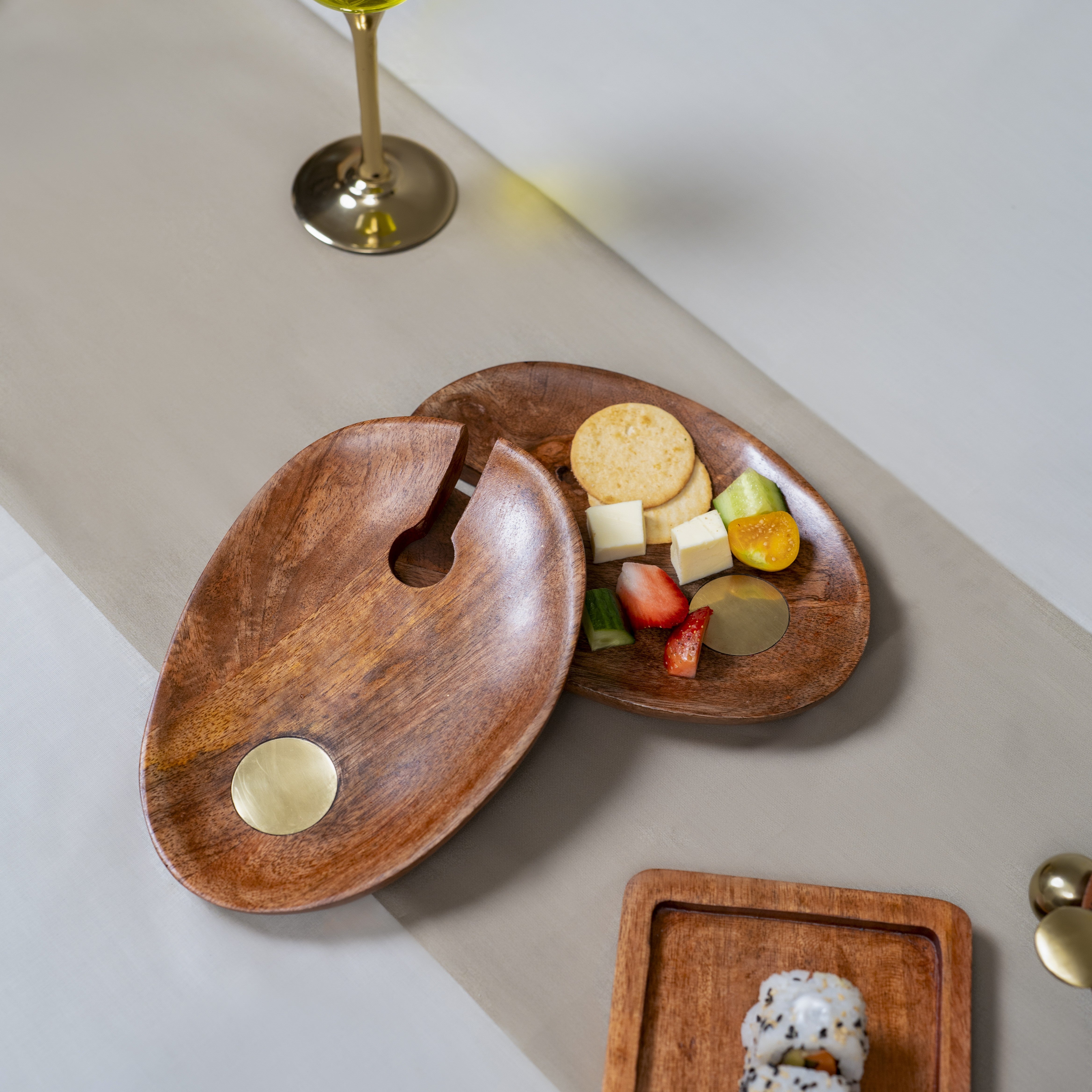 Ora-Mehfil Mingling Snack Plates, Set of 2