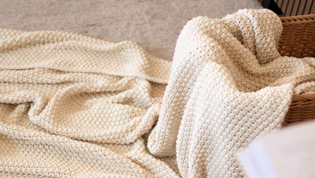 Alpine Cotton Knitted Throw | Soft Sofa & Bed Throw for Living Room & Bedroom