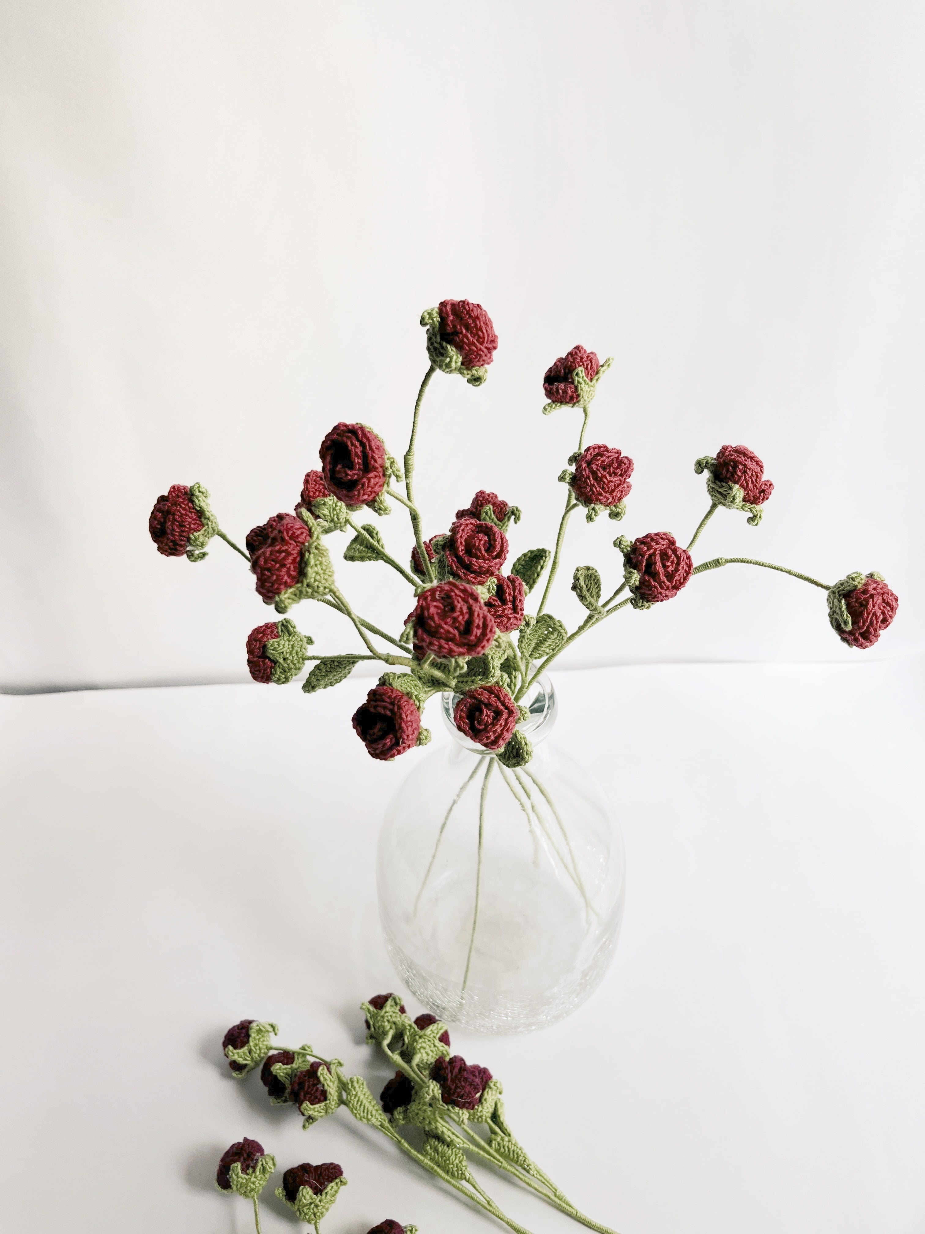 Mini Rose Stick Set Of 2