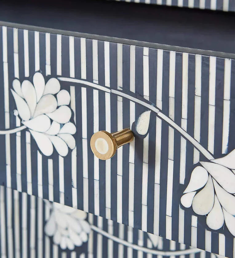 Inlay Chest of Drawer-Floral Blossom